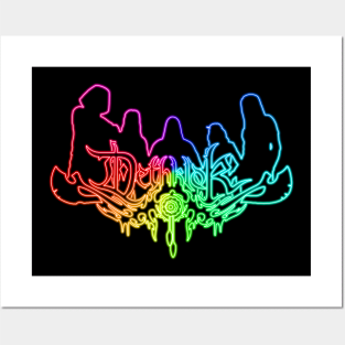 Rainbow Neon Sign Dethklok Logo Posters and Art